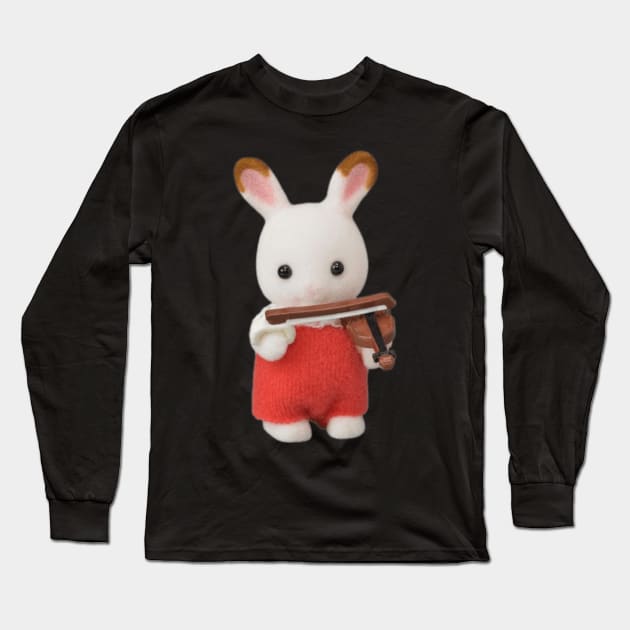 Calico Critters Sylvanian Families Violin Bunny Long Sleeve T-Shirt by ellanely